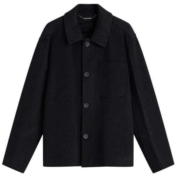 

Двусторонняя шерстяная рубашка Percival, темно-синий