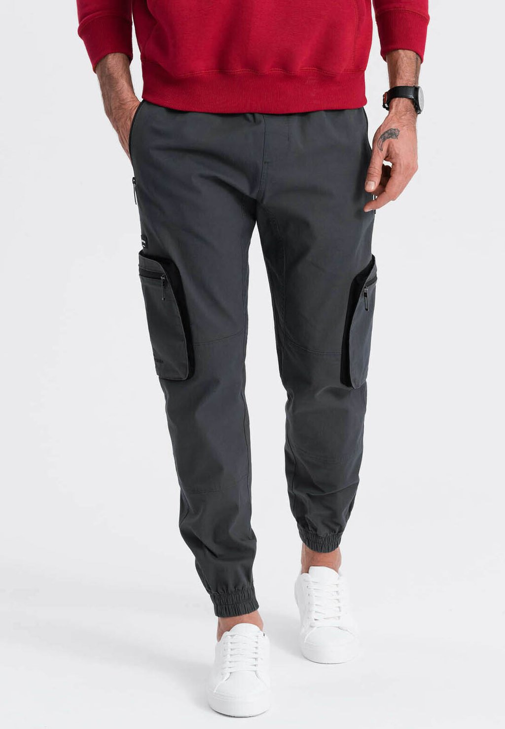 

Брюки JOGGER WITH POCKETS Ombre, темно-серый