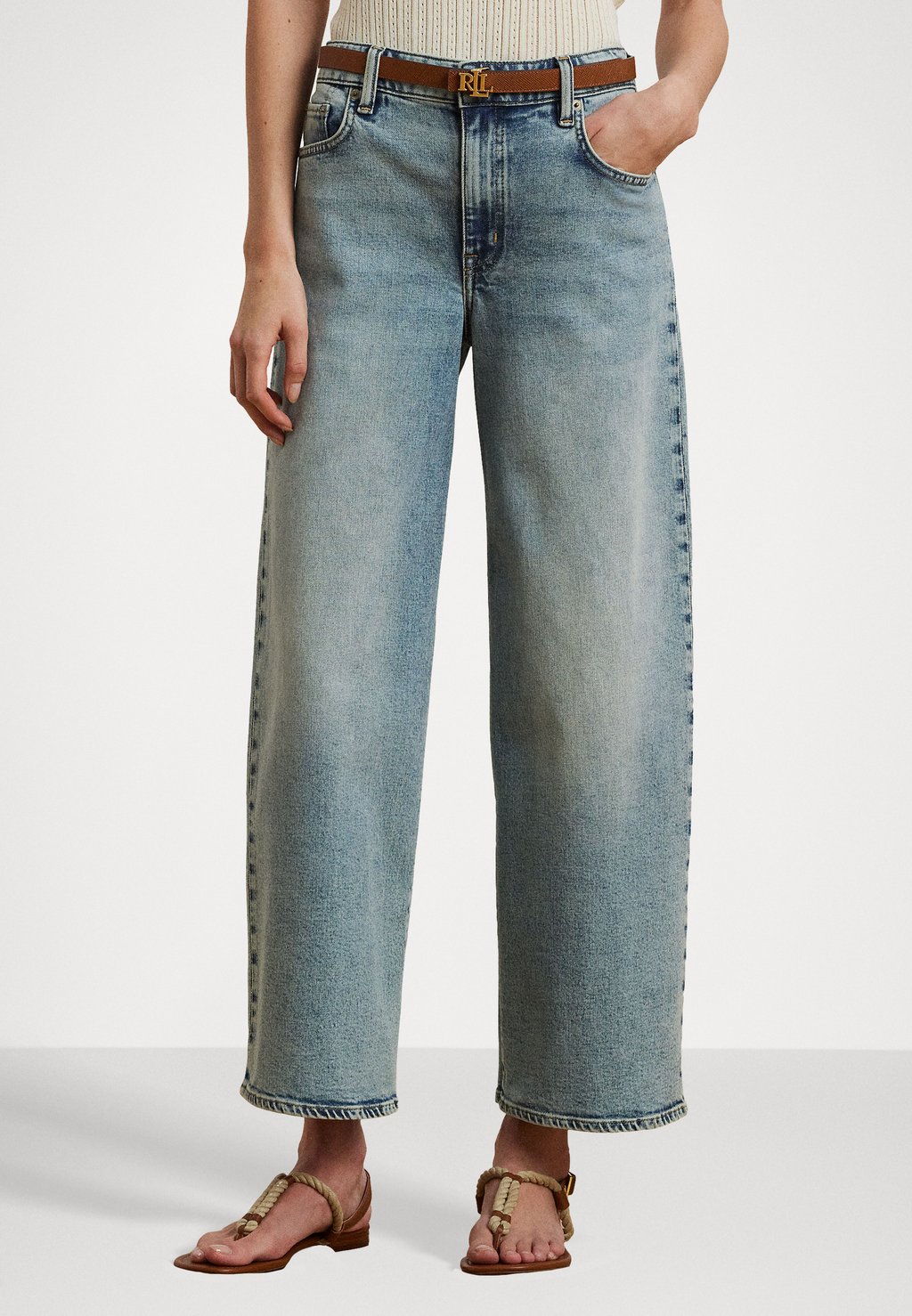 

Джинсы свободного кроя LOW STRAIGHT DENIM JEAN Lauren Ralph Lauren, синий