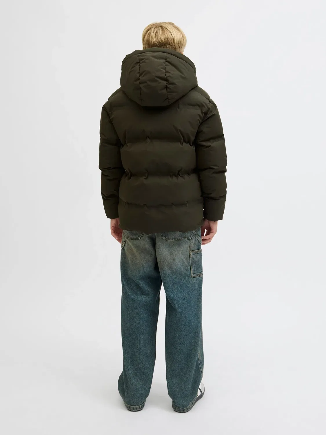Стеганая куртка с капюшоном JACK & JONES Junior, розовый — фото 3