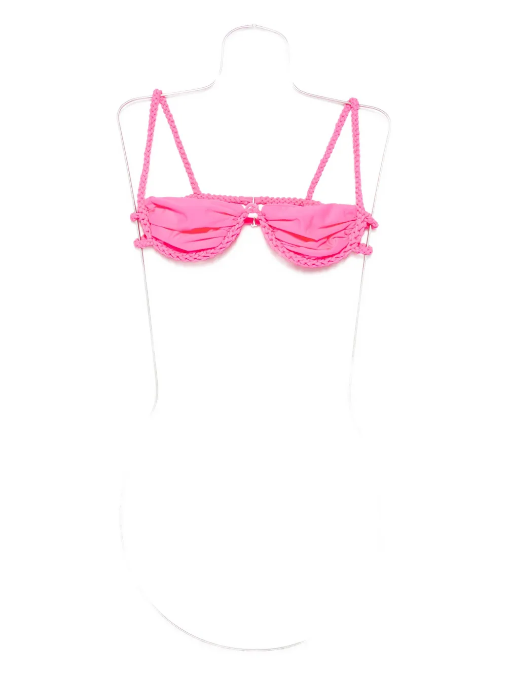 

Бикини-топ с плетеной отделкой Isa Boulder, розовый