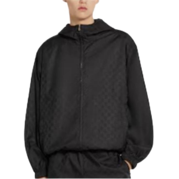Куртка GUCCI Джаккардовая на молнии, Black — фото 4