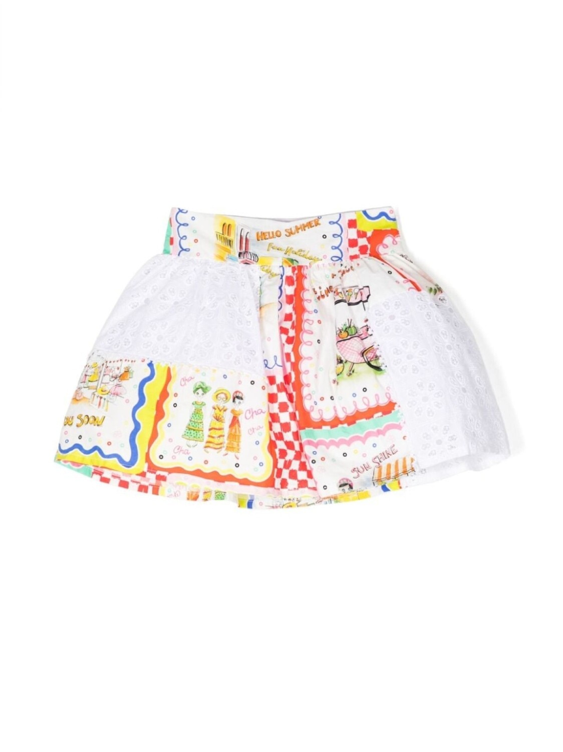 

Юбка клеш с панельным дизайном Simonetta, белый