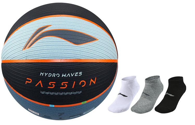 

LINING Баскетбольный мяч PU Basketball Blue Black размер 7 для тренировок унисекс