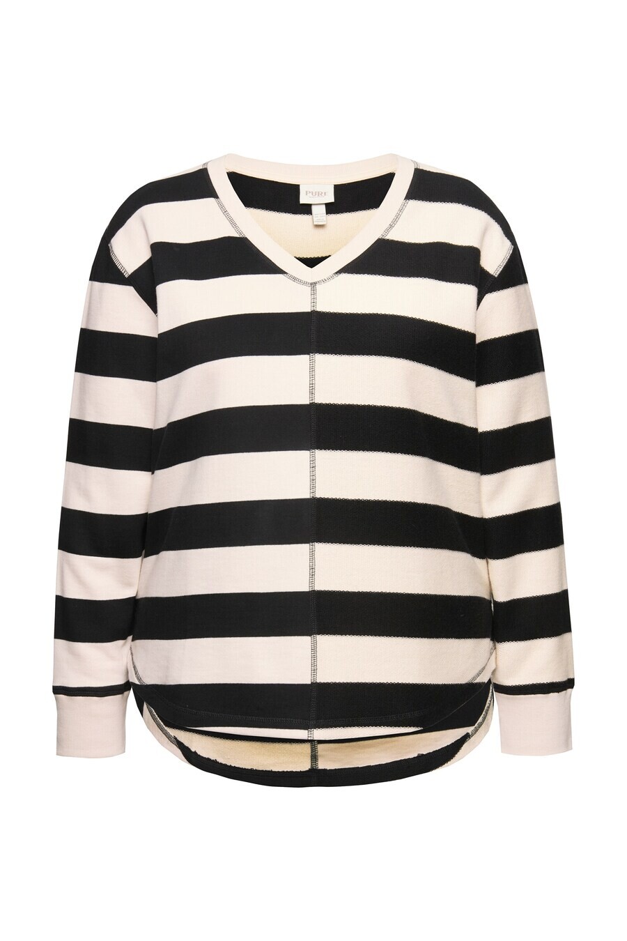 

Свитер Ulla Popken Sweatshirt, цвет cream/black