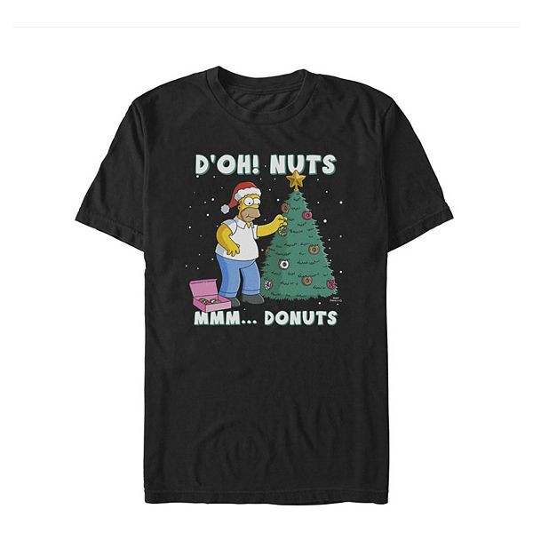 

Футболка с принтом Homer Simpson Christmas Donuts Licensed Character