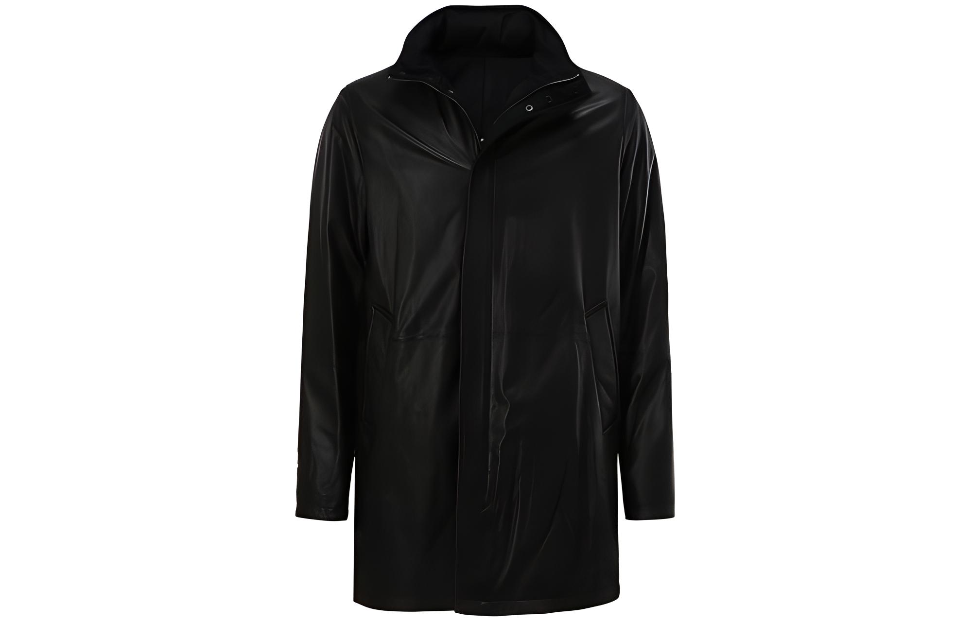 

EMPORIO ARMANI Кожаная куртка мужская черная, Black