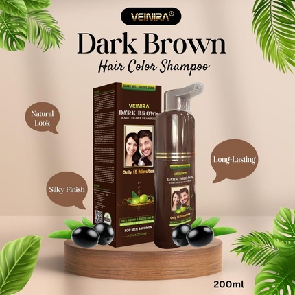 Травяной шампунь-краска для волос Effortless Instant Dye для мужчин Veinira — фото 3
