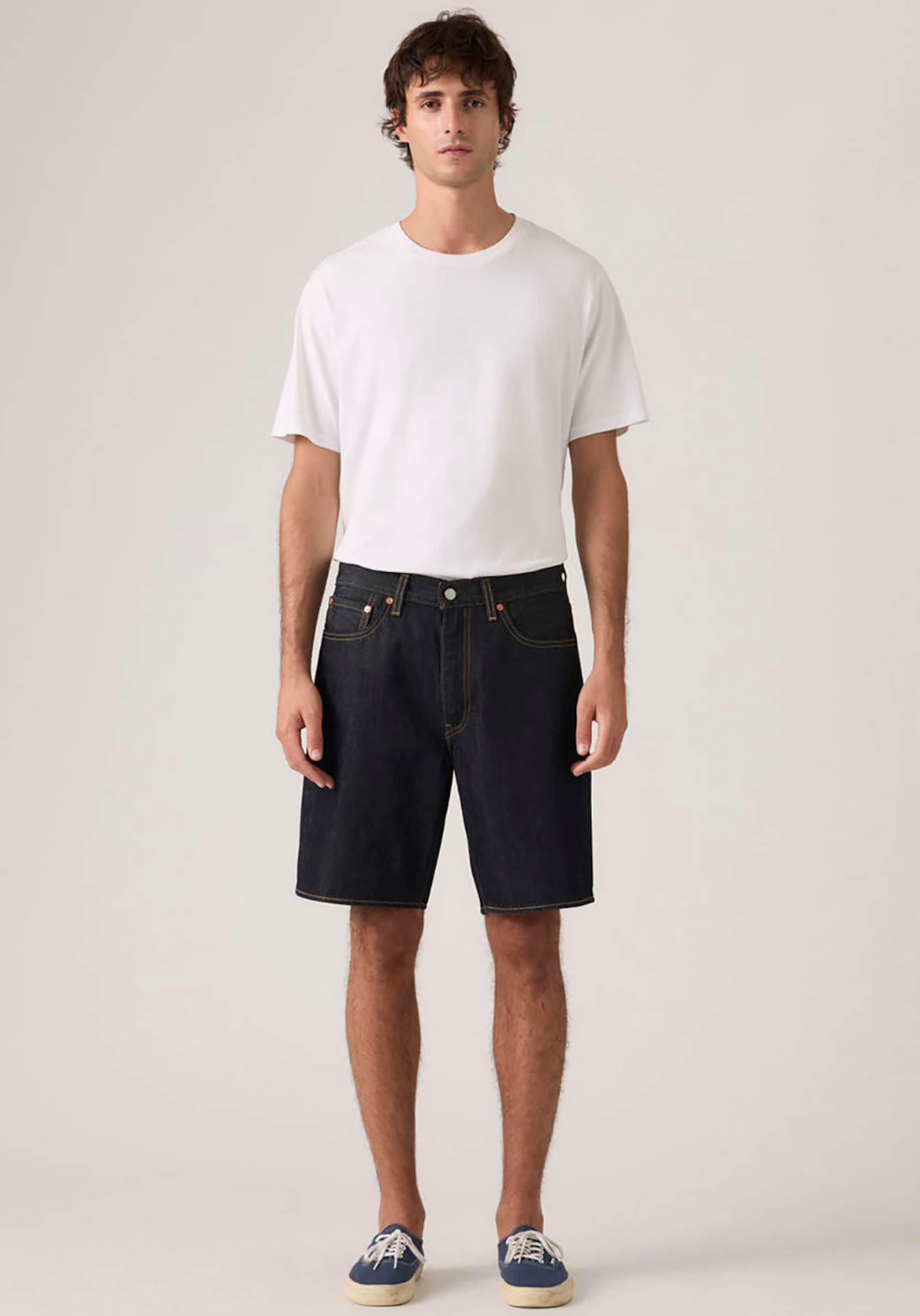 LEVI'S  Джинсовые шорты свободного кроя '468 Loose Shorts' в темно-синем цвете — фото 3