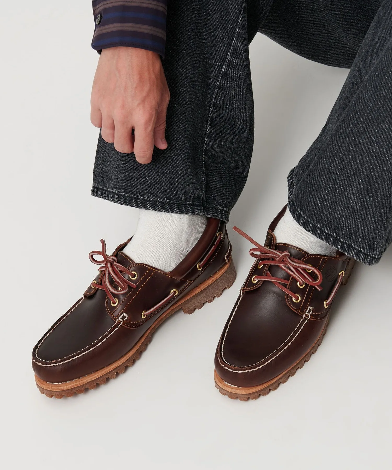 Мужские мокасины классические 3EYE CLASSIC Timberland темно-коричневые — фото 2
