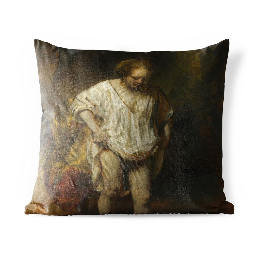 

Подушка MuchoWow для улицы - Купающаяся женщина - Картина Рембрандта ван Рейна - 45x45 см - Устойчивость к атмосферным воздействиям - Подушка для отдыха - Чехлы для подушек - Декоративные чехлы для подушек - Декоративные чехлы для подушек, мульт...