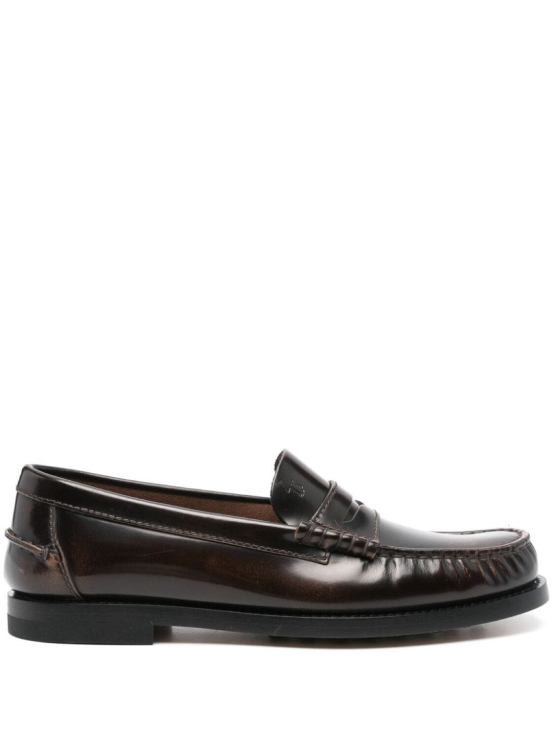 Tod's мокасины из матовой кожи, коричневый