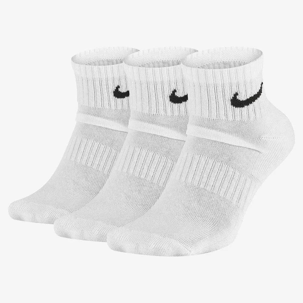 Женские белые и чёрные укороченные носки Everyday Cushion Training (3 пары) от Nike