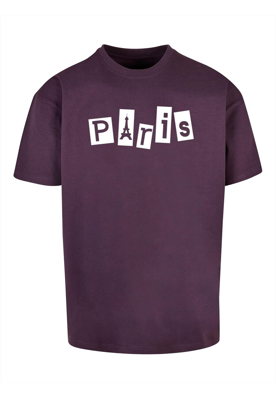 

Футболка Merchcode PARIS X, цвет Aubergine