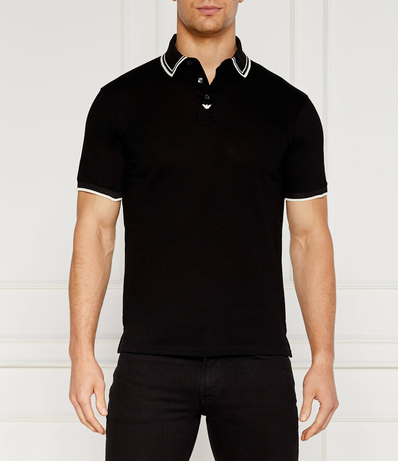 

Поло Emporio Armani Regular Fit, черный