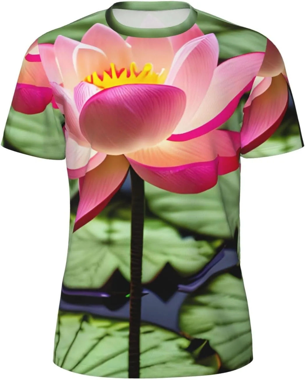 

Футболка мужская летняя с принтом Lotus Flower, легкая и дышащая SDFHU