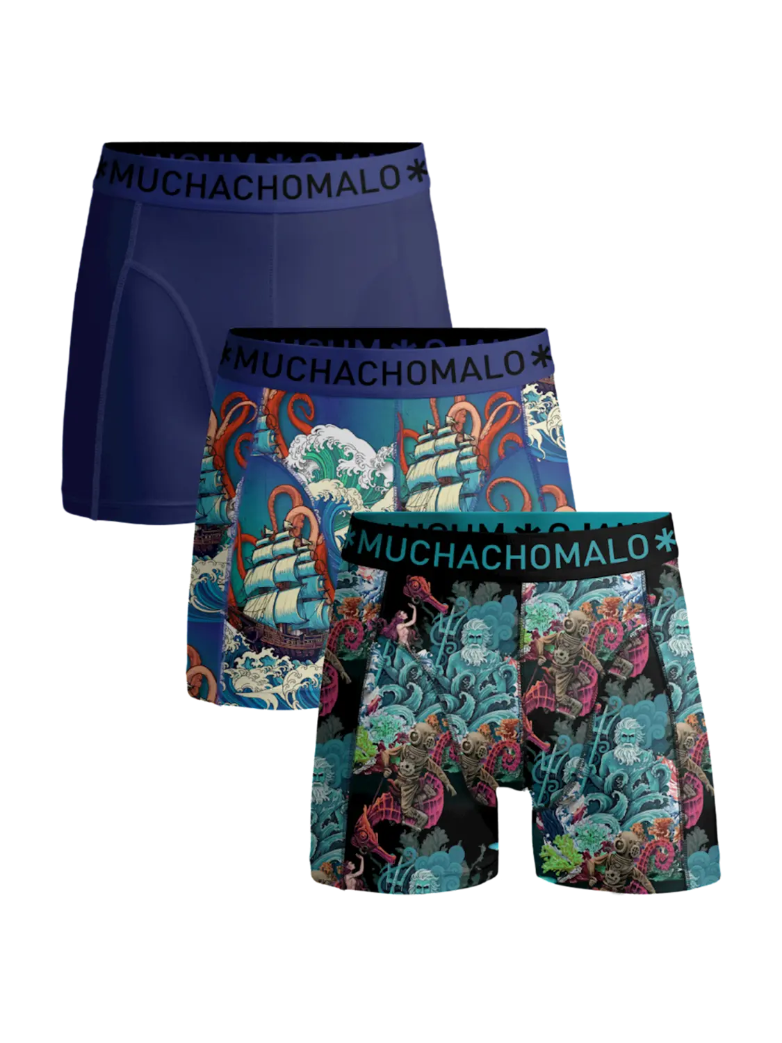 

Боксеры 3 шт трусы Muchachomalo, мультиколор
