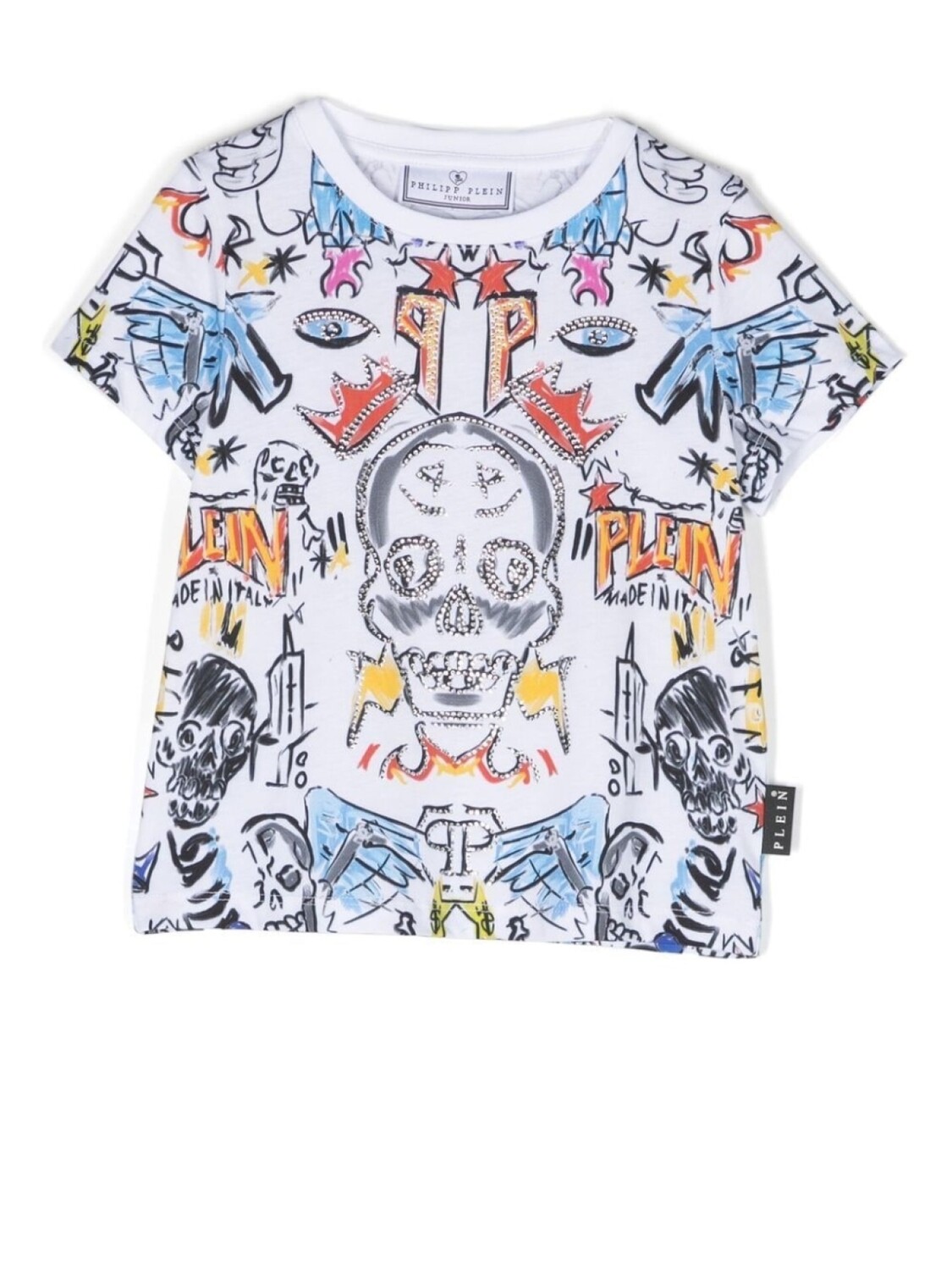 

Футболка с графичным принтом Philipp Plein Junior, белый