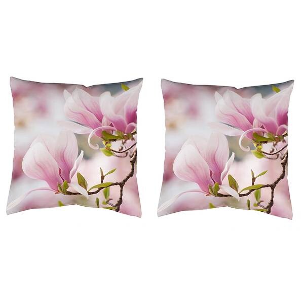 

Декоративная подушка Home Wohnideen Magnolia 2 шт, 40x40x1 см, роза