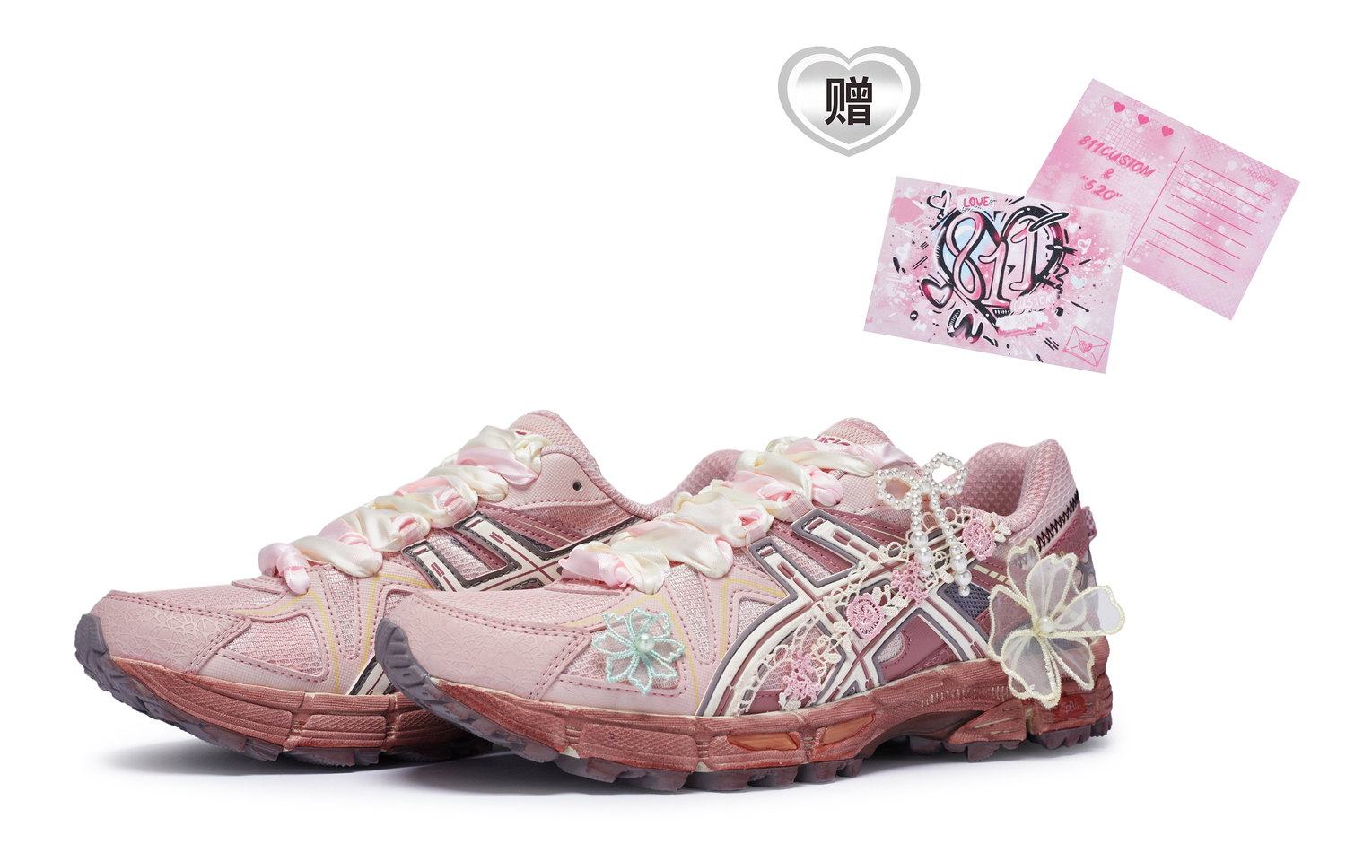 Gel Kahana 8 Низкие Беговые Кроссовки Женские Розовые Белые Asics — фото 2