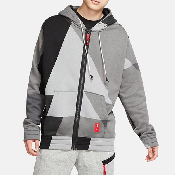 Толстовка Men's Nike Kyrie Irving Colorblock Zipper Hooded Jacket Gray, серый — фото 4