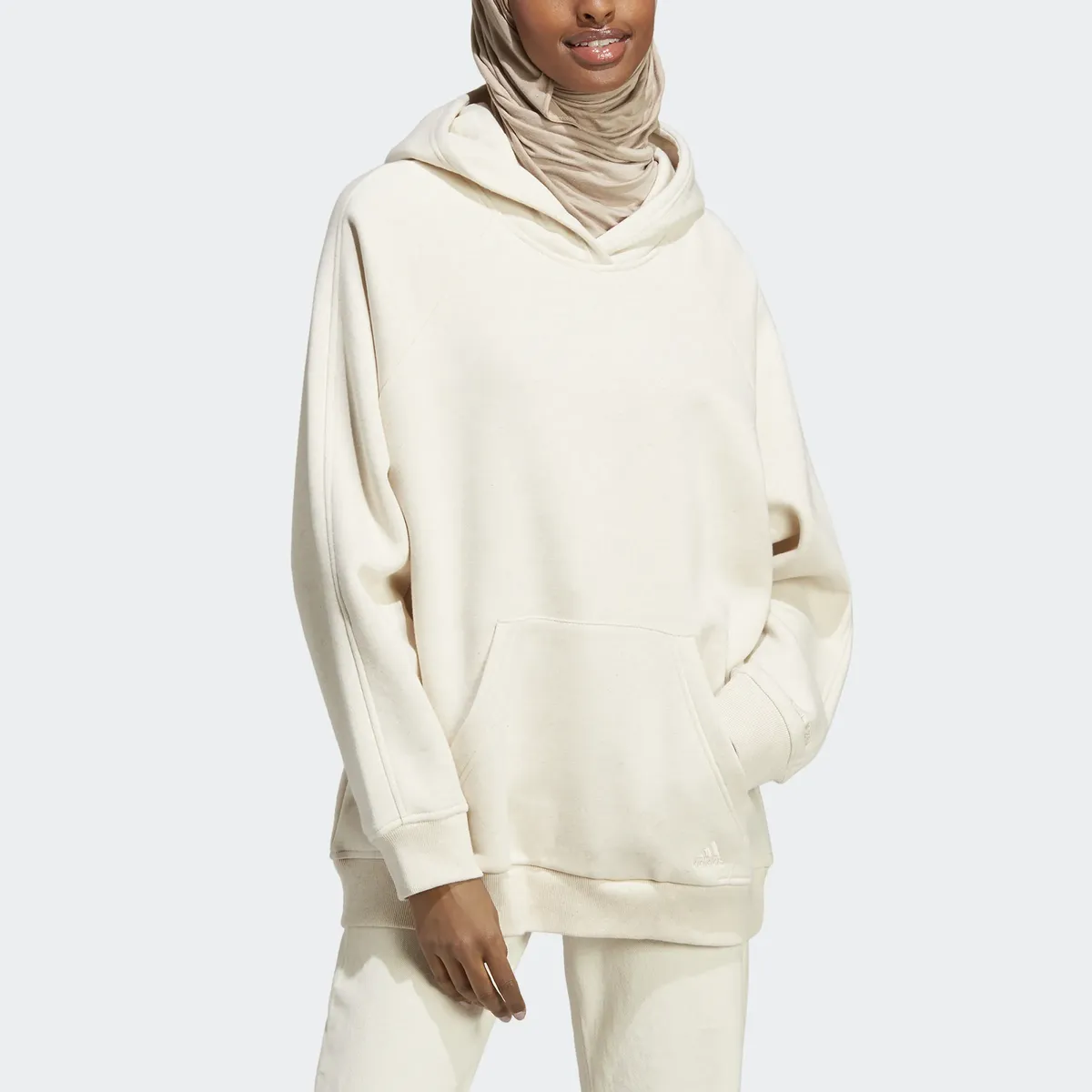 

Толстовка Adidas Sportswear с капюшоном "ALL SZN FLEECE BOYFRIEND HOODIE", цвет Ecru Tint Mel