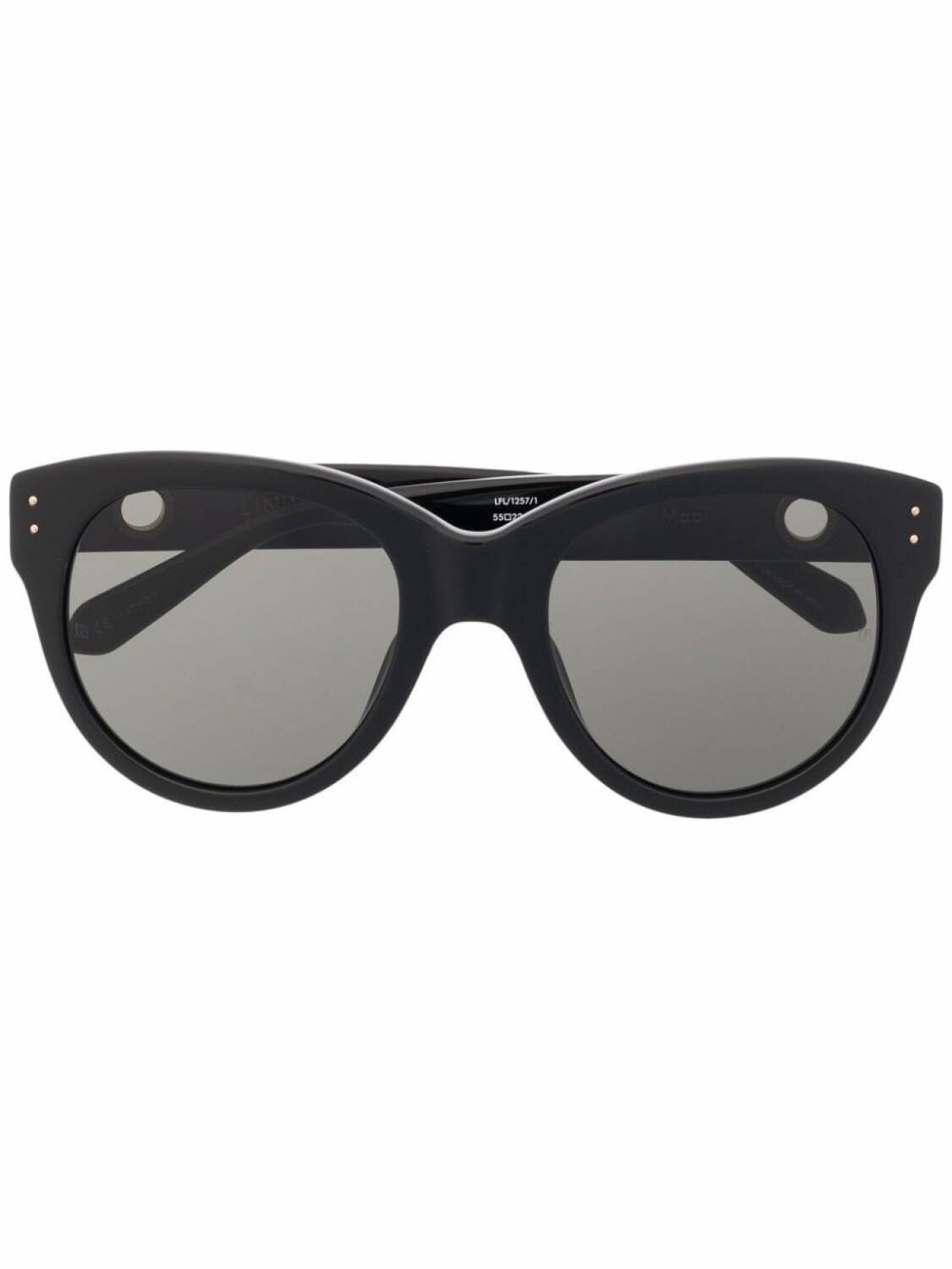 

Linda Farrow солнцезащитные очки в круглой оправе, черный