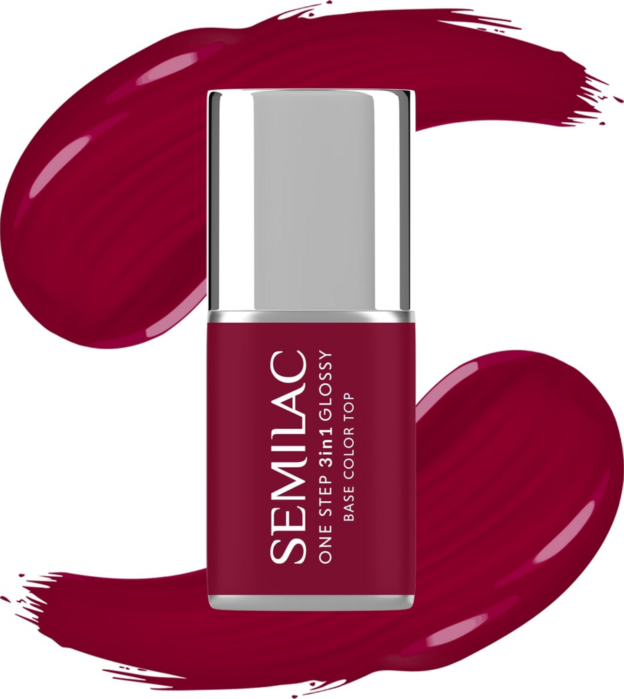 

УФ-лак для ногтей Semilac 3in1 UV-Nagellack Glossy Dark Raspberry