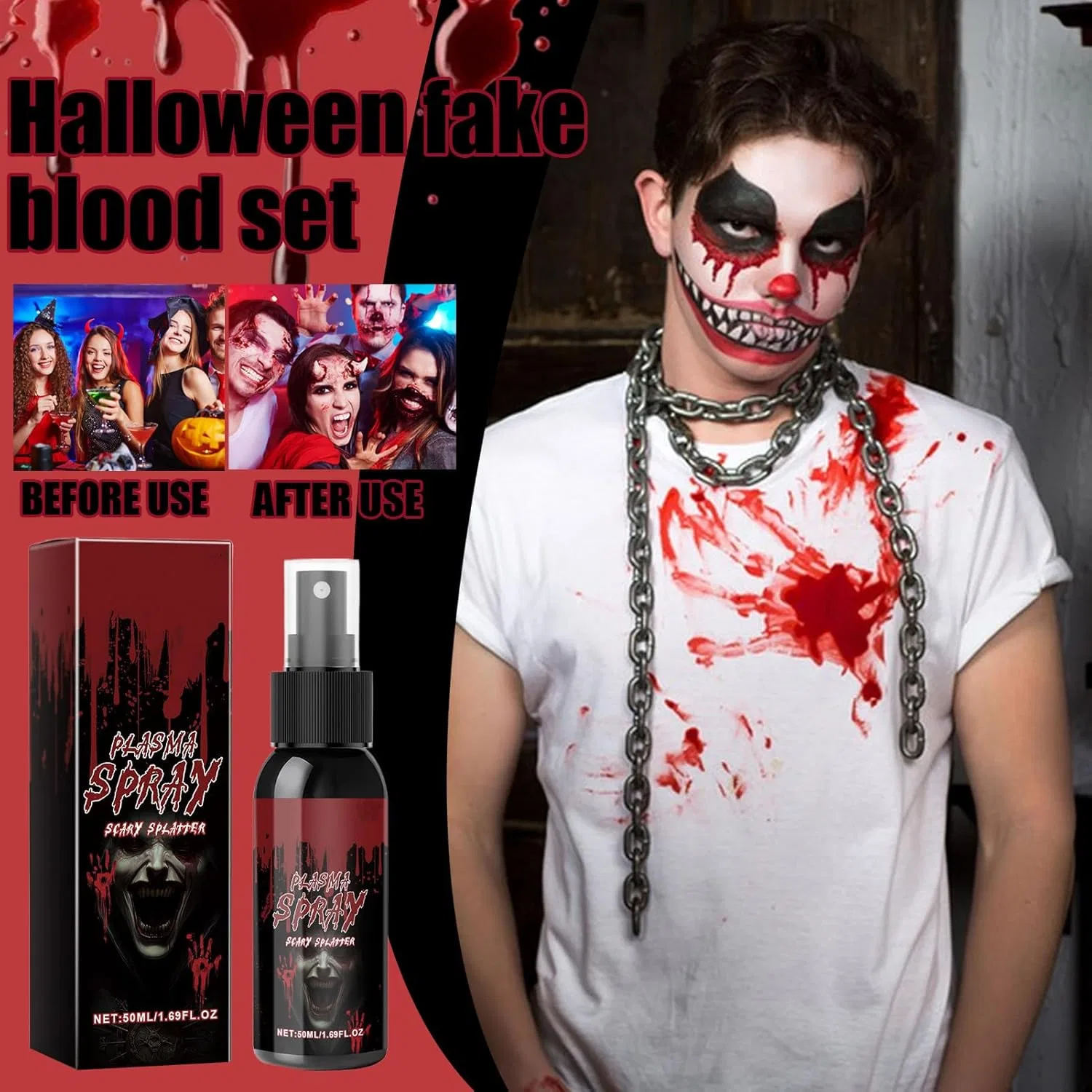 Искусственная кровь Body Paint Halloween, 50 мл, красный — фото 2