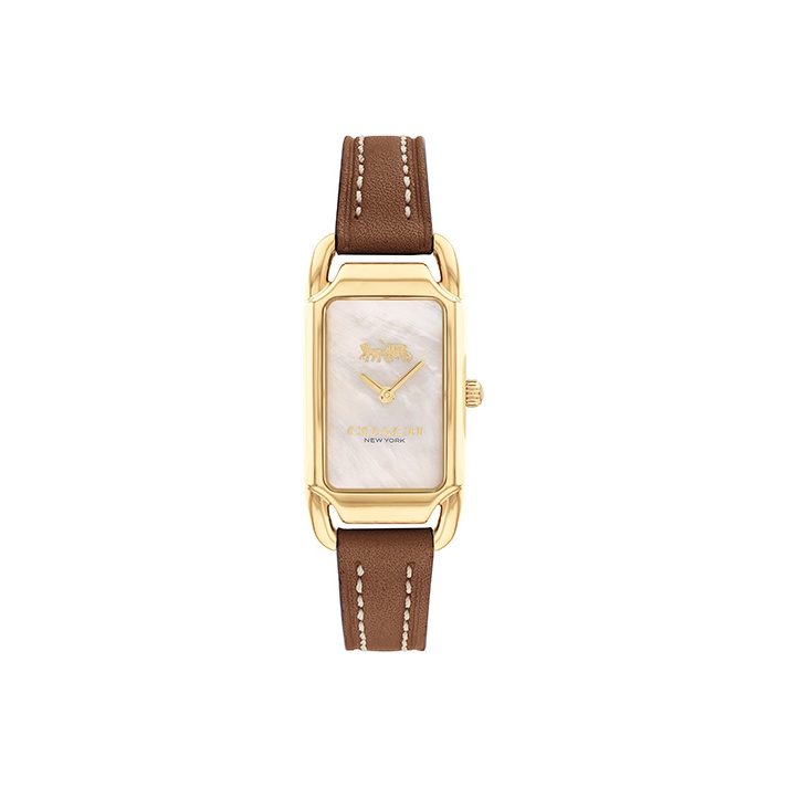 

COACH Часы CADIE Wrist Watch Quartz Movement Leather Watch Bands 20mm Mother of Pearl Color Watch Dial Women's Watch