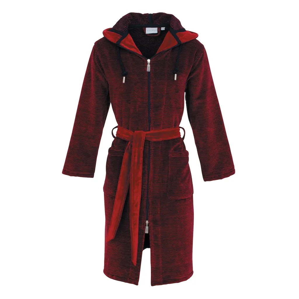 

Женский махровый халат 571410, 1 шт., меланжевый эффект Carl Ross, Deep red/night blue