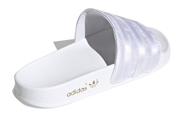 Тапочки originals adilette satin embroidered slippers Adidas, белый — фото 4