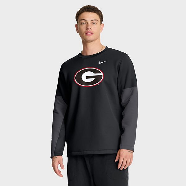 Мужская черная футболка с длинным рукавом georgia bulldogs 2025 sideline coach performance Nike — фото 2