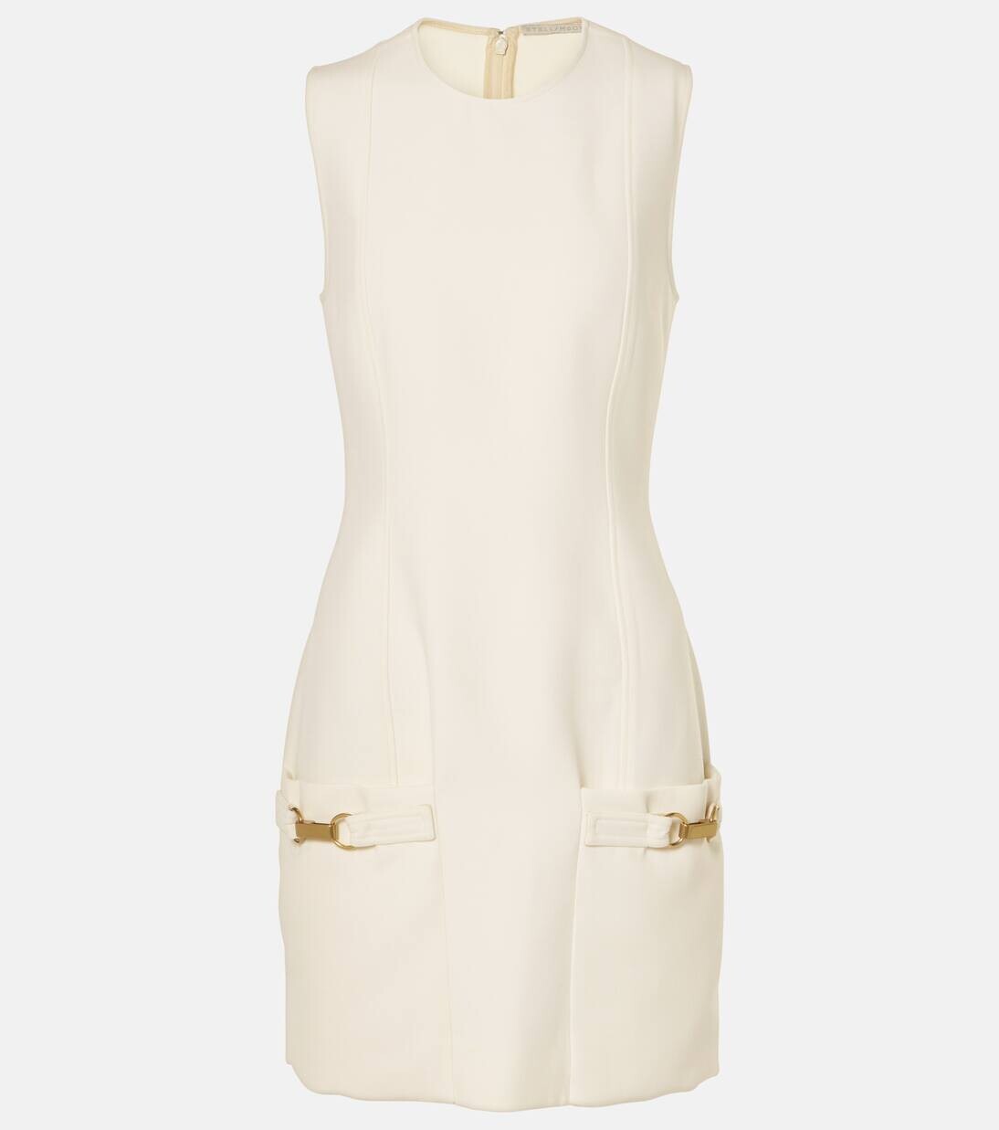 

Мини-платье с круглым вырезом Stella Mccartney, кремовый
