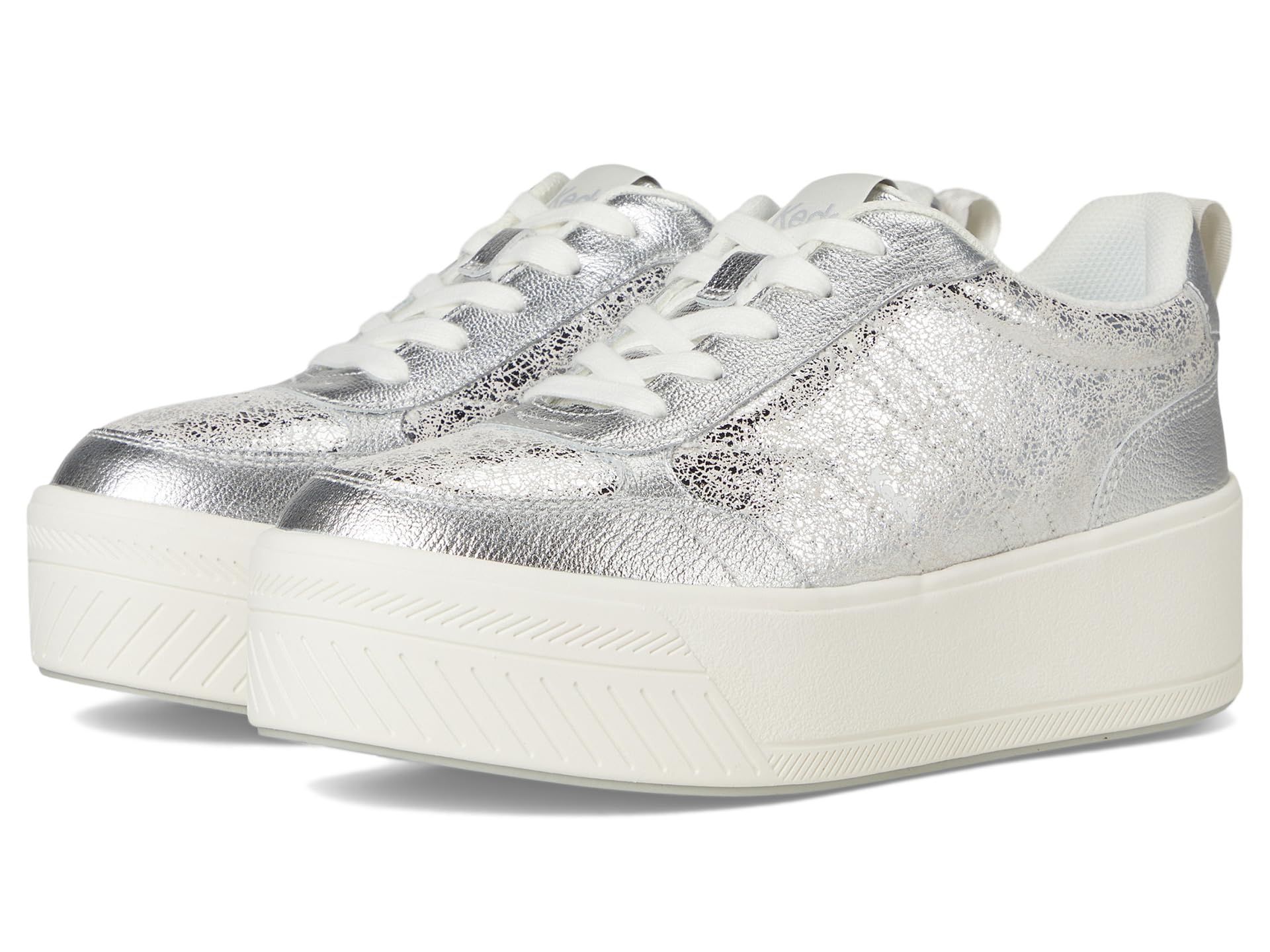Кроссовки Keds Skyler II Lace-Up, цвет Silver Distressed Metallic Leather