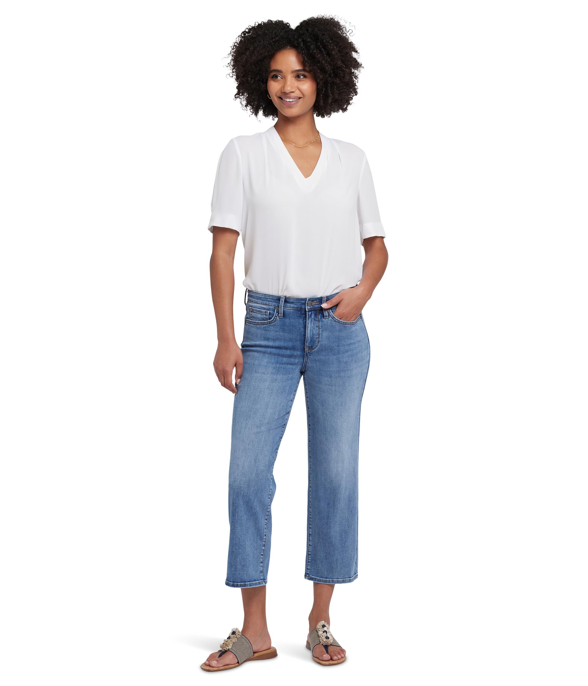 

Джинсы NYDJ Relaxed Piper Crop Jean In Barcelona Breeze, Barcelona Breeze