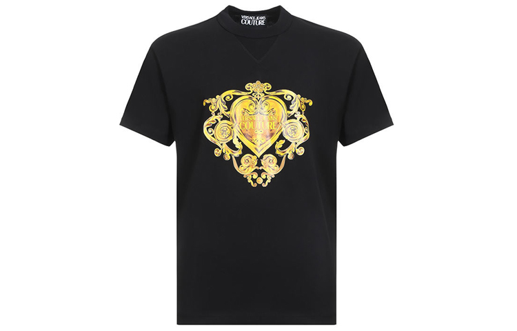 

VERSACE JEANS COUTURE Футболка мужская черная, Черный, VERSACE JEANS COUTURE Футболка мужская черная
