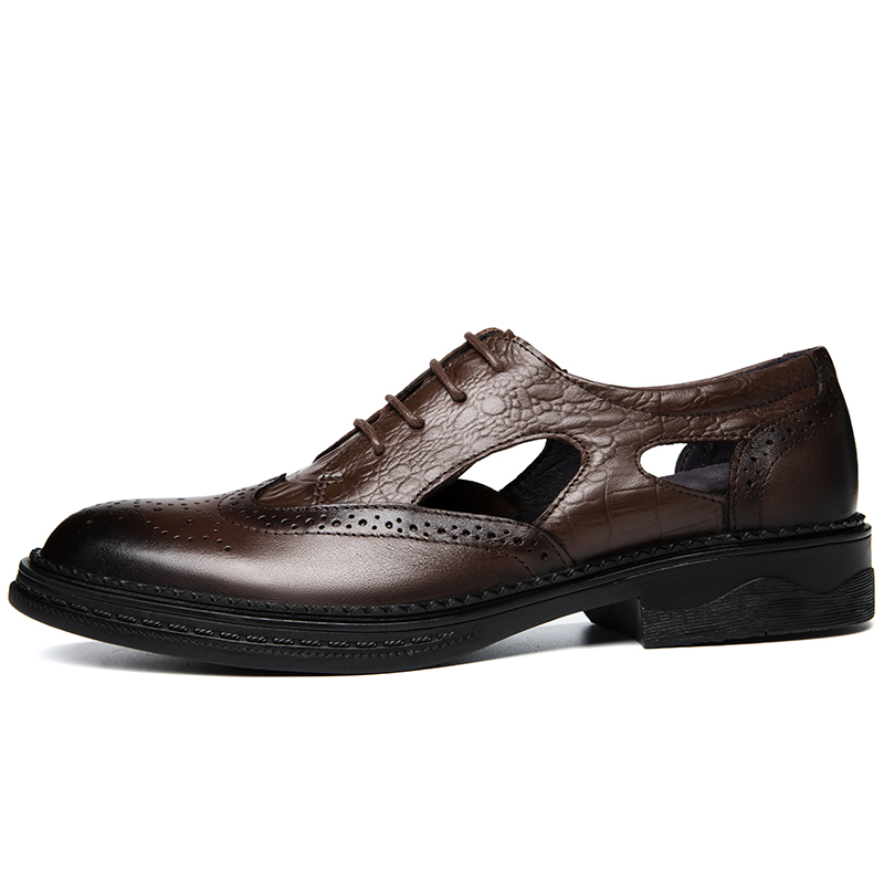

PEHL Мужские повседневные туфли мужские низкие кройные коричневые, цвет Brown Cut-Out