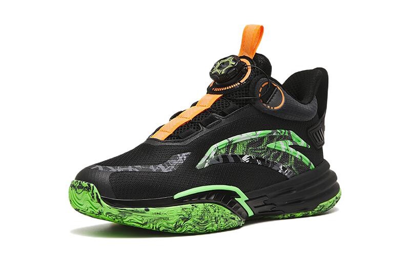 Детские баскетбольные кроссовки GS Mid-top черные/зеленые Anta Kids — фото 2