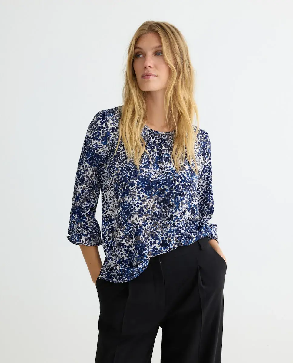 

Женская блуза с длинным рукавом с принтом Zermatt, синий