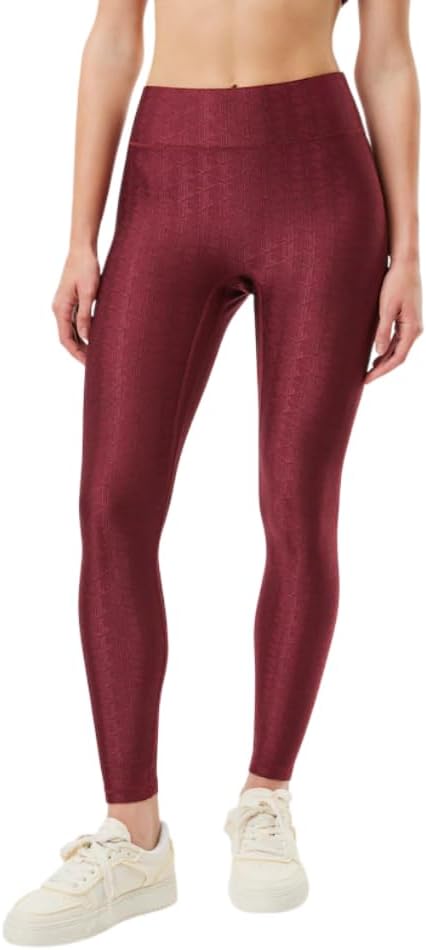 

Lacoste x Bandier женские леггинсы с монограммным принтом, Bordeaux