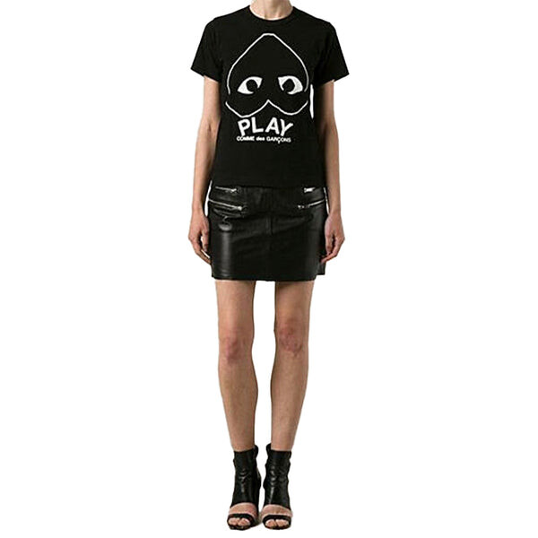 Футболка inverted heart logo t-shirt 'black' Comme Des Garcons Play, черный — фото 2