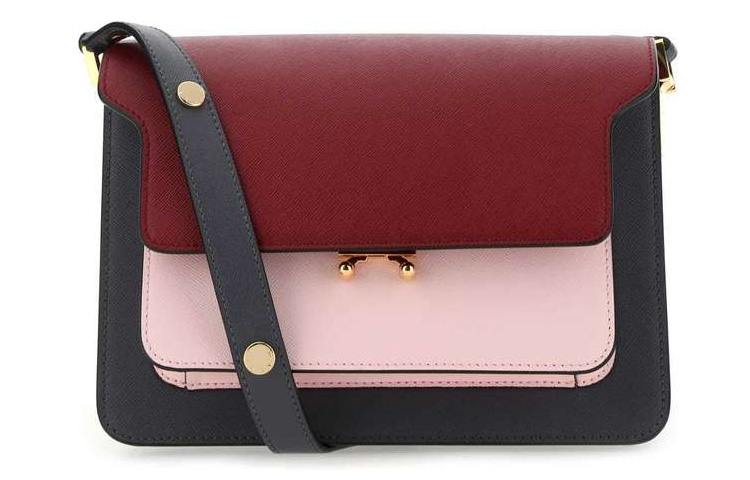 

Сумка через плечо из телячьей кожи MARNI женская розовая