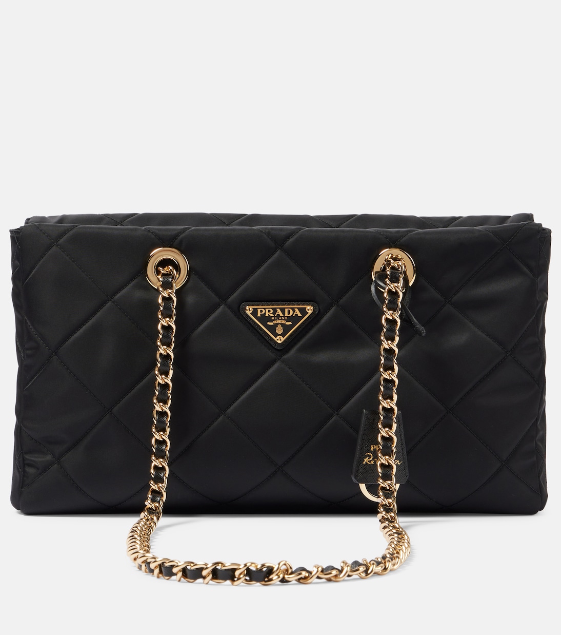 

Редакция 1995 Chaîne Re-Nylon Средняя плечевая сумка Prada, черный