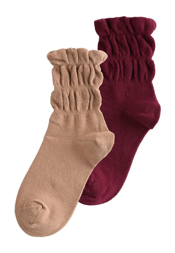 Свободные носки (2 шт. в упаковке) Next, Burgundy Red And Tan Brown