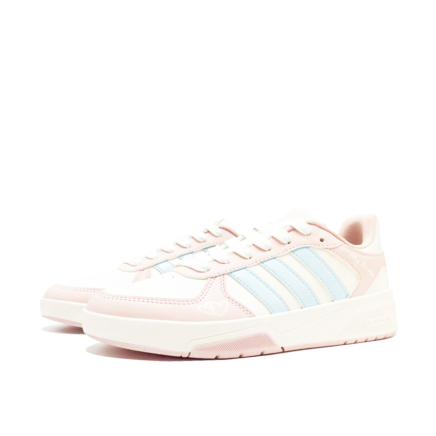 Adidas Courtbeat Peach Frost Blue Strap Wrapping, износостойкие и нескользящие низкие кроссовки для скейтбординга Unisex — фото 4