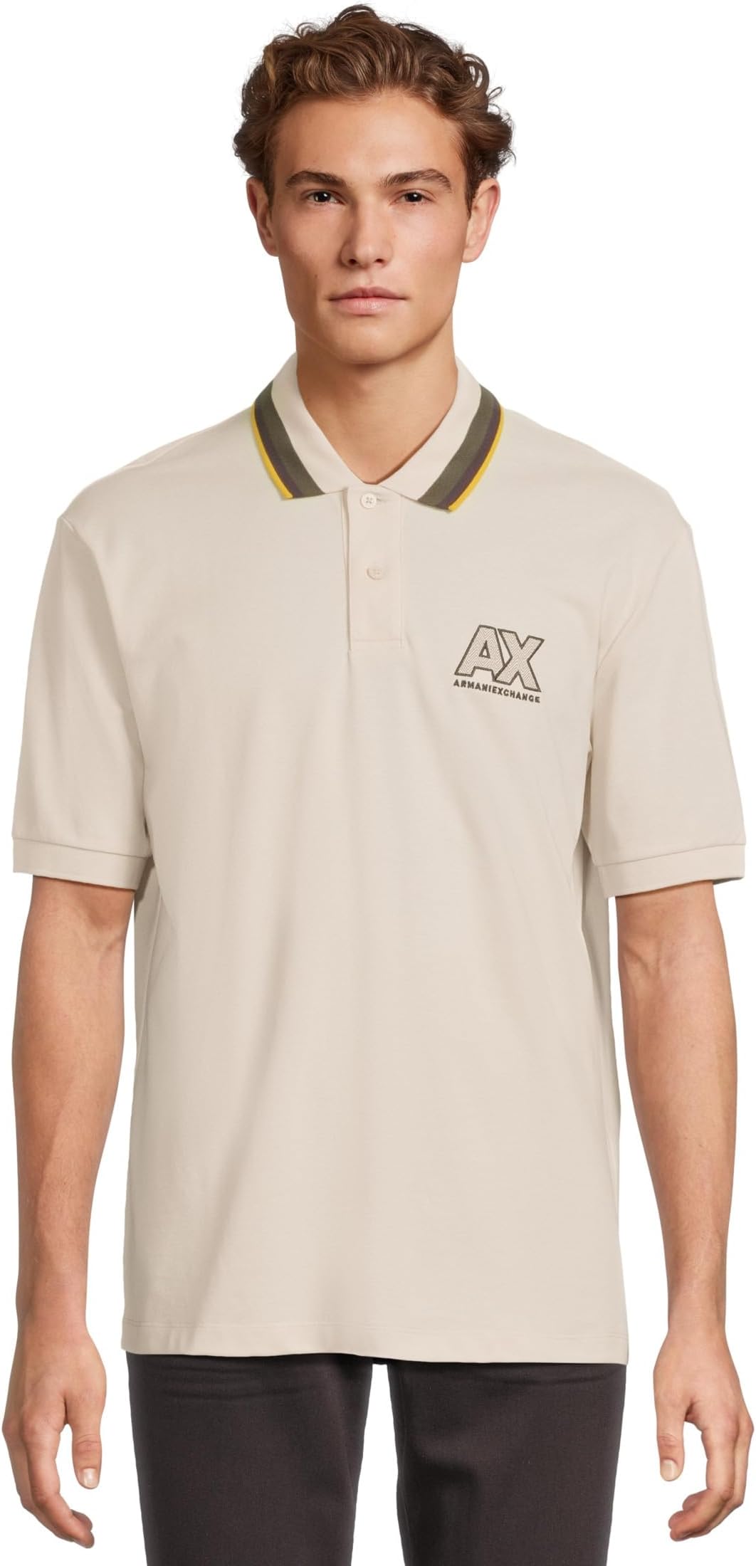 

Женское поло с контрастным воротником Armani Exchange, Wind Chime