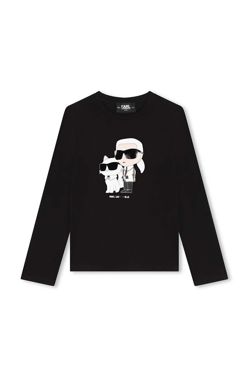 

Детская футболка с длинными рукавами Karl Lagerfeld, черный