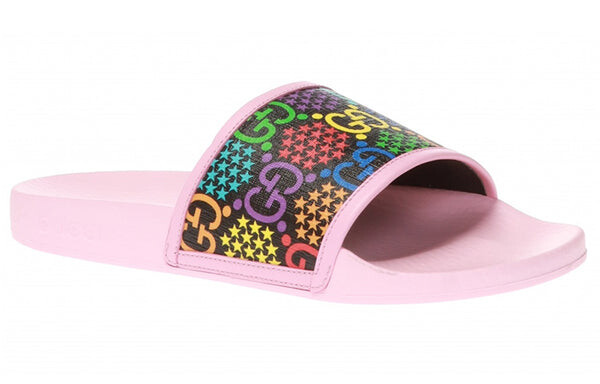 Сандалии slide 'psychedelic - pink' Gucci, розовый — фото 3