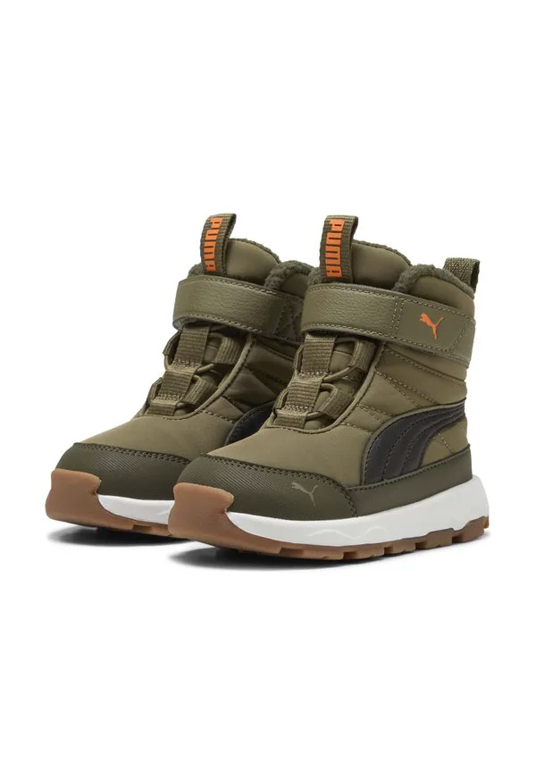 Зимние ботинки evolve Puma, Olive- Black-Orange Glo — фото 2